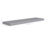 Estantes flotantes de pared 2 uds MDF gris 90x23,5x3,8 cm de vidaXL, Estantes y estanterías - Ref: Foro24-323860, Precio: 45,...