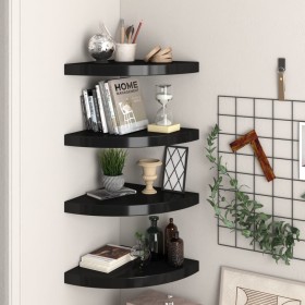 4 units of black 35x35x3.8 cm MDF floating corner shelves by vidaXL, Shelves and shelves - Ref: Foro24-323921, Price: 72,14 €...