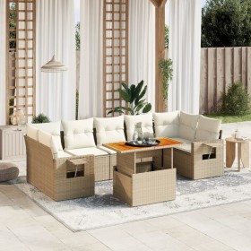 Set Gartensofas mit beigen Kissen 8 Stück PE Rattan von , Gartensets - Ref: Foro24-3271667, Preis: 722,93 €, Rabatt: %