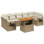 Set of garden sofas with beige cushions 8 pcs PE rattan by , Garden sets - Ref: Foro24-3271667, Price: 711,99 €, Discount: %