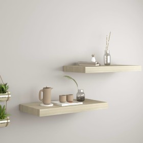 Floating wall shelves 2 units MDF oak 50x23x3.8 cm by vidaXL, Shelves and shelves - Ref: Foro24-323872, Price: 26,35 €, Disco...