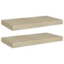 Estantes flotantes de pared 2 uds MDF roble 50x23x3,8 cm de vidaXL, Estantes y estanterías - Ref: Foro24-323872, Precio: 29,5...