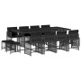 Garden dining set with 13-piece black synthetic rattan cushions. by , Garden sets - Ref: Foro24-3211699, Price: 719,49 €, Dis...