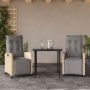 3-piece garden dining set with beige synthetic rattan cushions by , Garden sets - Ref: Foro24-3213016, Price: 340,76 €, Disco...