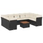 Set de sofás de jardín 10 pzas cojines ratán sintético negro de , Conjuntos de jardín - Ref: Foro24-3256133, Precio: 578,99 €...