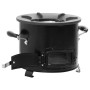 Cocina de leña para camping metal negro 36x26x22,5 cm de , Chimeneas - Ref: Foro24-319439, Precio: 82,32 €, Descuento: %