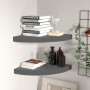 Corner floating shelves 2 units MDF glossy gray 35x35x3.8 cm by vidaXL, Shelves and shelves - Ref: Foro24-323914, Price: 37,9...