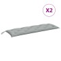 Garden bench cushions 2 units light gray melange fabric 150x50x7 cm by , Cushions for chairs and sofas - Ref: Foro24-4002608,...