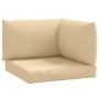 Kissen für Palettensofa, 3 Stück, Stoff in Beige Melange. von , Kissen für Stühle und Sofas - Ref: Foro24-4002655, Preis: 46,...