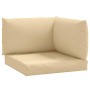 Cushions for pallet sofa 3 units beige melange fabric by , Cushions for chairs and sofas - Ref: Foro24-4002655, Price: 46,17 ...