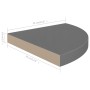 Corner floating shelves 2 units MDF glossy gray 35x35x3.8 cm by vidaXL, Shelves and shelves - Ref: Foro24-323914, Price: 37,9...