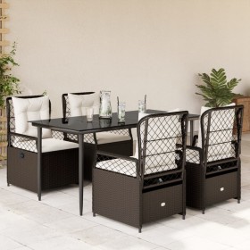 5-piece garden dining set with brown synthetic rattan cushions by , Garden sets - Ref: Foro24-3262974, Price: 541,99 €, Disco...