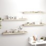 Floating wall shelves 4 units MDF oak color 120x23.5x3.8 cm by vidaXL, Shelves and shelves - Ref: Foro24-323885, Price: 92,94...