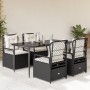 Set de muebles jardín 5 pzas con cojines ratán sintético negro de , Conjuntos de jardín - Ref: Foro24-3262960, Precio: 534,69...