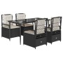 Set de muebles jardín 5 pzas con cojines ratán sintético negro de , Conjuntos de jardín - Ref: Foro24-3262960, Precio: 531,99...