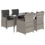 Set comedor de jardín 5 pzas cojines ratán sintético gris claro de , Conjuntos de jardín - Ref: Foro24-3262899, Precio: 533,9...