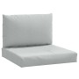 Cushions for pallet sofa 2 pcs light gray melange fabric by , Cushions for chairs and sofas - Ref: Foro24-4002641, Price: 41,...