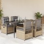 Garten-Essgruppe 5-teilig mit Kissen aus synthetischem Rattan in Beige. von , Gartensets - Ref: Foro24-3263002, Preis: 541,99...