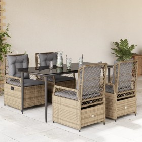 Set comedor de jardín 5 pzas con cojines ratán sintético beige de , Conjuntos de jardín - Ref: Foro24-3263002, Precio: 541,99...