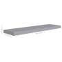 Estantes flotantes de pared 4 uds MDF gris 90x23,5x3,8 cm de vidaXL, Estantes y estanterías - Ref: Foro24-323861, Precio: 63,...