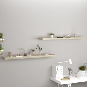 Floating wall shelves 2 pcs MDF oak color 120x23.5x3.8cm by vidaXL, Shelves and shelves - Ref: Foro24-323884, Price: 50,08 €,...