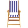 Garden chairs 2 units solid acacia wood and blue white fabric by , Garden chairs - Ref: Foro24-367662, Price: 148,20 €, Disco...