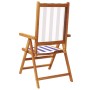 Garden chairs 2 units solid acacia wood and blue white fabric by , Garden chairs - Ref: Foro24-367662, Price: 148,20 €, Disco...