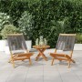 Garden chairs 2 units solid acacia wood gray polypropylene by , Garden chairs - Ref: Foro24-367688, Price: 110,88 €, Discount: %