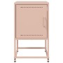 Mesita de noche de acero rosa 36x39x60,5 cm de , Mesitas de noche - Ref: Foro24-846448, Precio: 53,86 €, Descuento: %