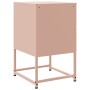 Mesita de noche de acero rosa 36x39x60,5 cm de , Mesitas de noche - Ref: Foro24-846448, Precio: 53,86 €, Descuento: %