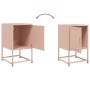 Mesita de noche de acero rosa 36x39x60,5 cm de , Mesitas de noche - Ref: Foro24-846448, Precio: 53,86 €, Descuento: %