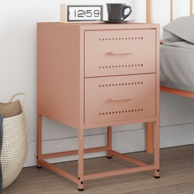 Pink steel bedside table 36x39x60.5 cm by , Nightstands - Ref: Foro24-846460, Price: 69,99 €, Discount: %