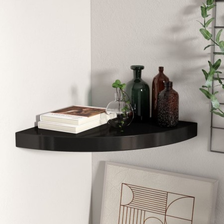 Black MDF corner floating shelf 35x35x3.8 cm by vidaXL, Shelves and shelves - Ref: Foro24-323919, Price: 26,72 €, Discount: %