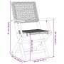 Folding garden chairs 6 pcs solid wood and black PE rattan by , Garden chairs - Ref: Foro24-3214557, Price: 357,83 €, Discoun...