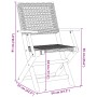 Folding garden chairs 6 pcs solid wood and gray PE rattan by , Garden chairs - Ref: Foro24-3214560, Price: 401,84 €, Discount: %