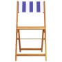 Folding garden chairs 6 pcs solid wood blue white fabric by , Garden chairs - Ref: Foro24-3214626, Price: 244,99 €, Discount: %