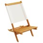 Folding garden chairs 8 units solid wood and cream fabric by , Garden chairs - Ref: Foro24-3214639, Price: 405,45 €, Discount: %