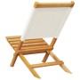 Folding garden chairs 8 units solid wood and cream fabric by , Garden chairs - Ref: Foro24-3214639, Price: 405,45 €, Discount: %