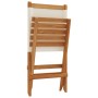 Folding garden chairs 8 units solid wood and cream fabric by , Garden chairs - Ref: Foro24-3214639, Price: 405,45 €, Discount: %