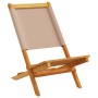 Folding garden chairs 8 pcs solid wood and taupe fabric by , Garden chairs - Ref: Foro24-3214645, Price: 395,65 €, Discount: %