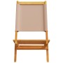 Folding garden chairs 8 pcs solid wood and taupe fabric by , Garden chairs - Ref: Foro24-3214645, Price: 395,65 €, Discount: %