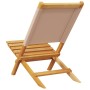 Folding garden chairs 8 pcs solid wood and taupe fabric by , Garden chairs - Ref: Foro24-3214645, Price: 395,65 €, Discount: %