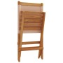 Folding garden chairs 8 pcs solid wood and taupe fabric by , Garden chairs - Ref: Foro24-3214645, Price: 395,65 €, Discount: %