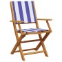 3-piece bistro set, fabric and solid blue and white wood by , Garden sets - Ref: Foro24-3281801, Price: 149,99 €, Discount: %