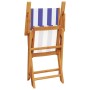 3-piece bistro set, fabric and solid blue and white wood by , Garden sets - Ref: Foro24-3281801, Price: 149,99 €, Discount: %