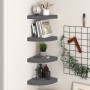 Floating wall shelf 4 pcs glossy gray MDF 25x25x3.8 cm by vidaXL, Shelves and shelves - Ref: Foro24-323894, Price: 41,75 €, D...