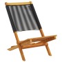 Reclining garden chairs 8 pcs solid acacia wood black by , Garden chairs - Ref: Foro24-3214630, Price: 414,47 €, Discount: %