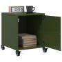 Bedside tables 2 units olive green steel 36x39x43.5 cm by , Nightstands - Ref: Foro24-846623, Price: 99,15 €, Discount: %