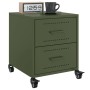 Bedside tables 2 units olive green steel 36x39x43.5 cm by , Nightstands - Ref: Foro24-846635, Price: 130,15 €, Discount: %