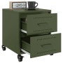 Bedside tables 2 units olive green steel 36x39x43.5 cm by , Nightstands - Ref: Foro24-846635, Price: 130,15 €, Discount: %